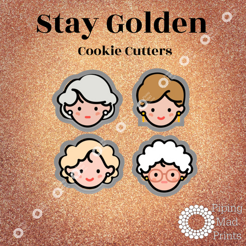 Stay Golden 3D Printed Cookie Cutter Set of 4