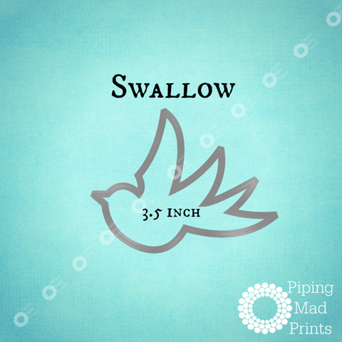 Swallow 3D Printed Cookie Cutter - 3.5 inch - Piping Mad Prints - Green Bros Collective