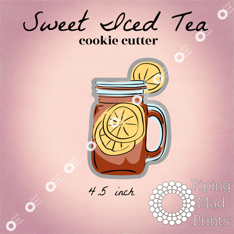 Sweet Iced Tea 3D Printed Cookie Cutter - 4.5 inch