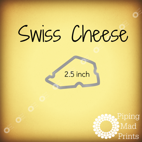 Swiss Cheese 3D Printed Cookie Cutter - 2.5 inch - Piping Mad Prints - Green Bros Collective
