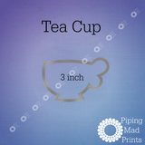 Tea Cup 3D Printed Cookie Cutter - 3 inch - Piping Mad Prints - Green Bros Collective