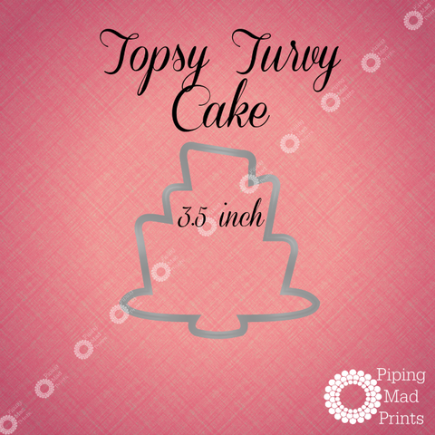 Topsy Turvy Cake 3D Printed Cookie Cutter - 3.5 inch - Piping Mad Prints - Green Bros Collective