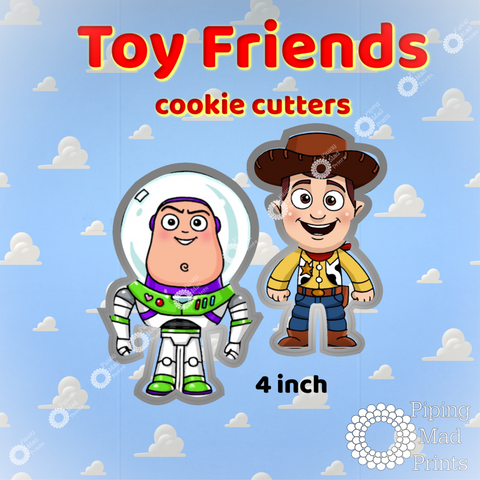 Toy Friends 3D Printed Cookie Cutter Set of 2 - 4 inch