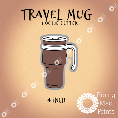 Travel Mug 3D Printed Cookie Cutter - 4 inch