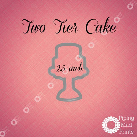 2 Tier Cake 3D Printed Cookie Cutter - 2.5 inch - Piping Mad Prints - Green Bros Collective