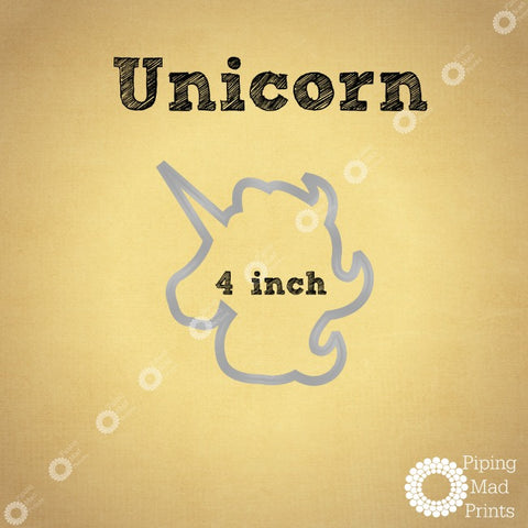 Unicorn 3D Printed Cookie Cutter - 4 inch - Piping Mad Prints - Green Bros Collective