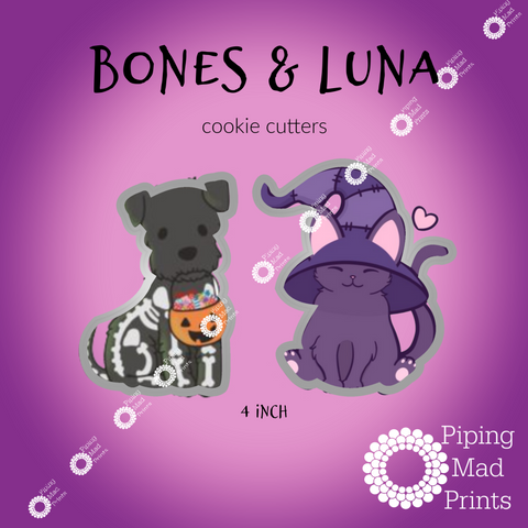 Bones & Luna 3D Printed Cookie Cutter Set of 2 - 4 inch