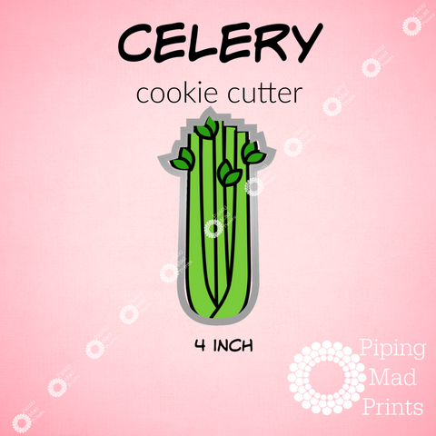 Celery 3D Printed Cookie Cutter - 4 inch