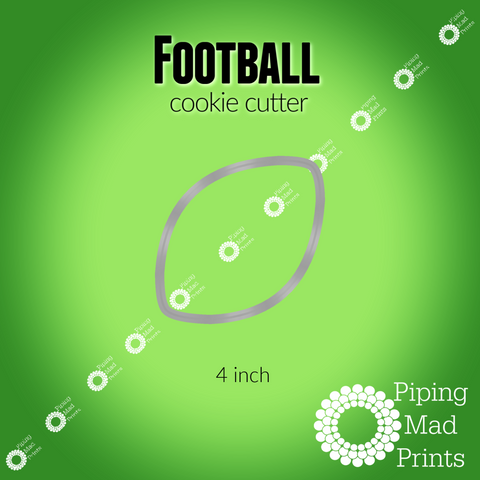 Football 3D Printed Cookie Cutter - 4 inch