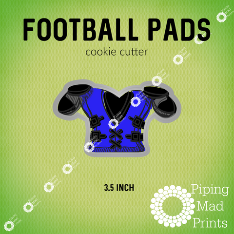 Football Pads 3D Printed Cookie Cutter - 3.5 inch